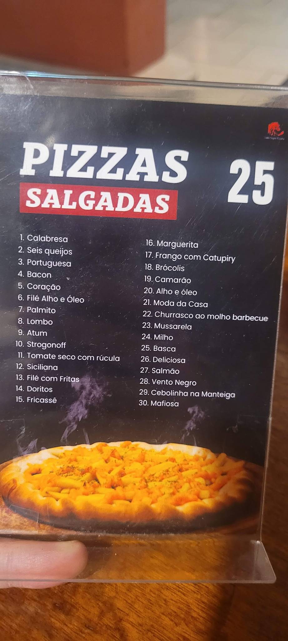 Vento Negro Pizzaria cardápio