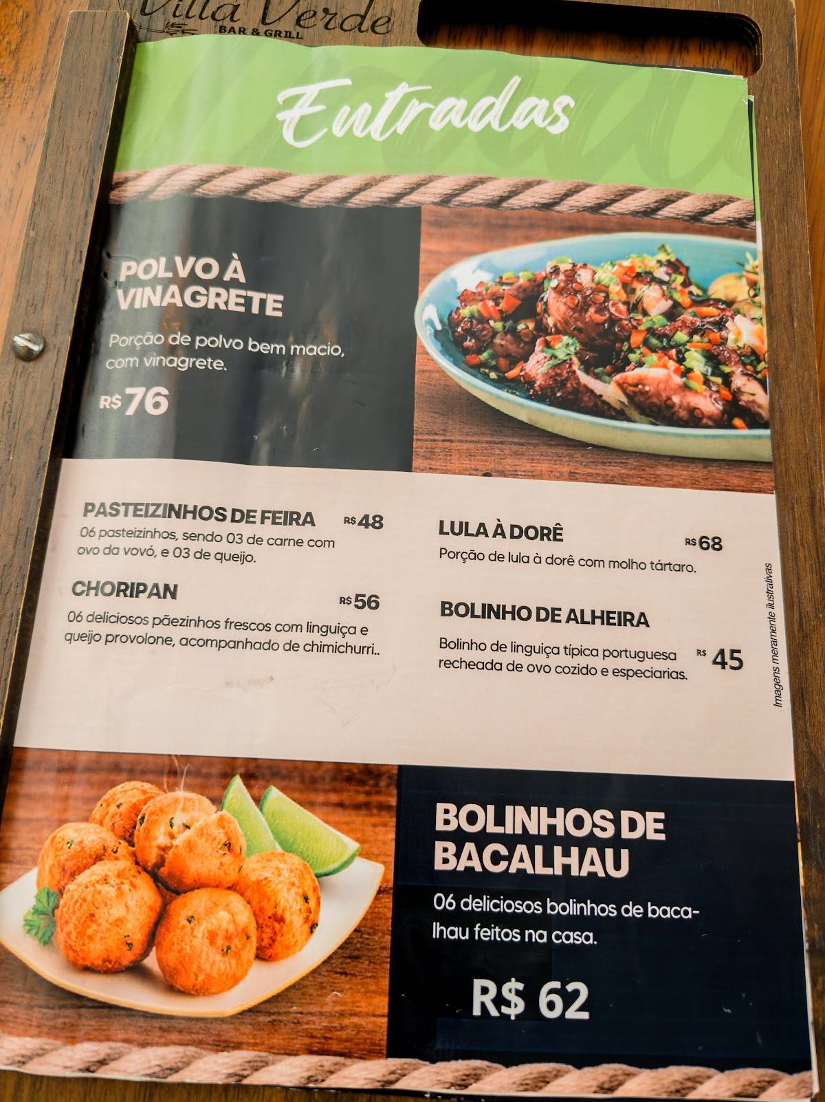 Villa Verde Bar e Grill cardápio