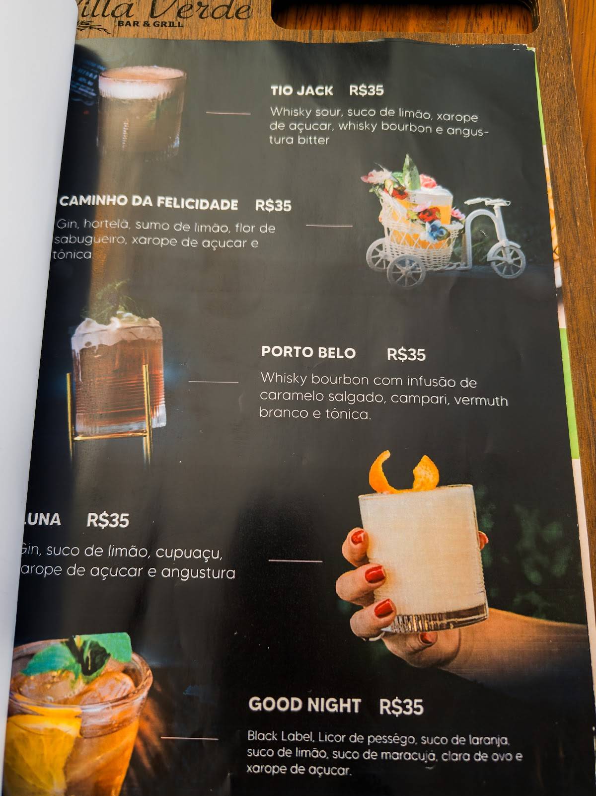 Villa Verde Bar e Grill cardápio