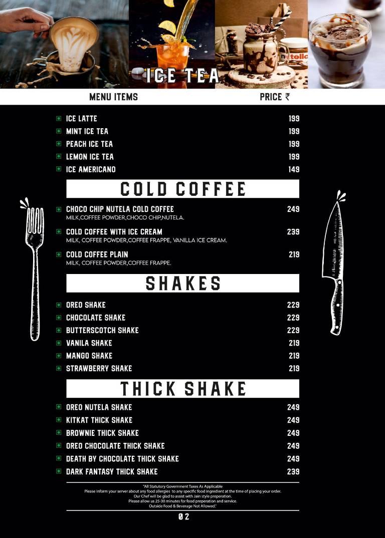 Village Vatika Restaurant menu