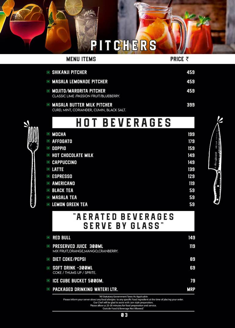 Village Vatika Restaurant menu