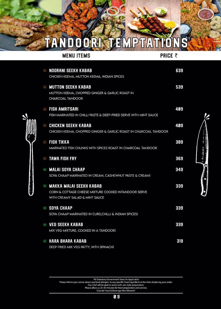 Village Vatika Restaurant menu