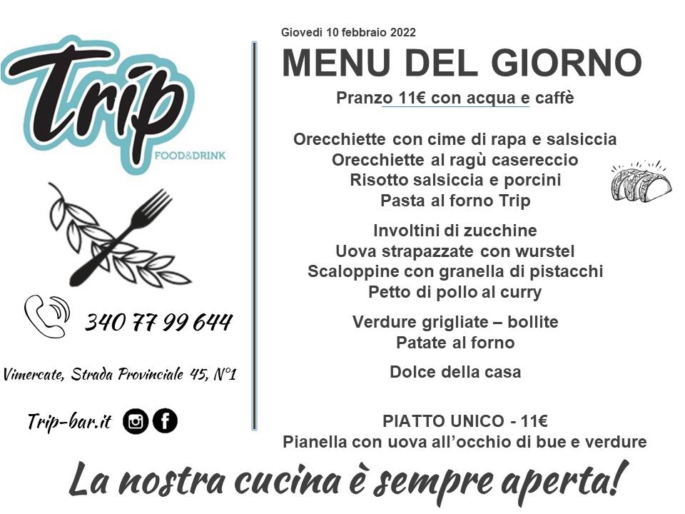 Menu di Trip Food & Drink 