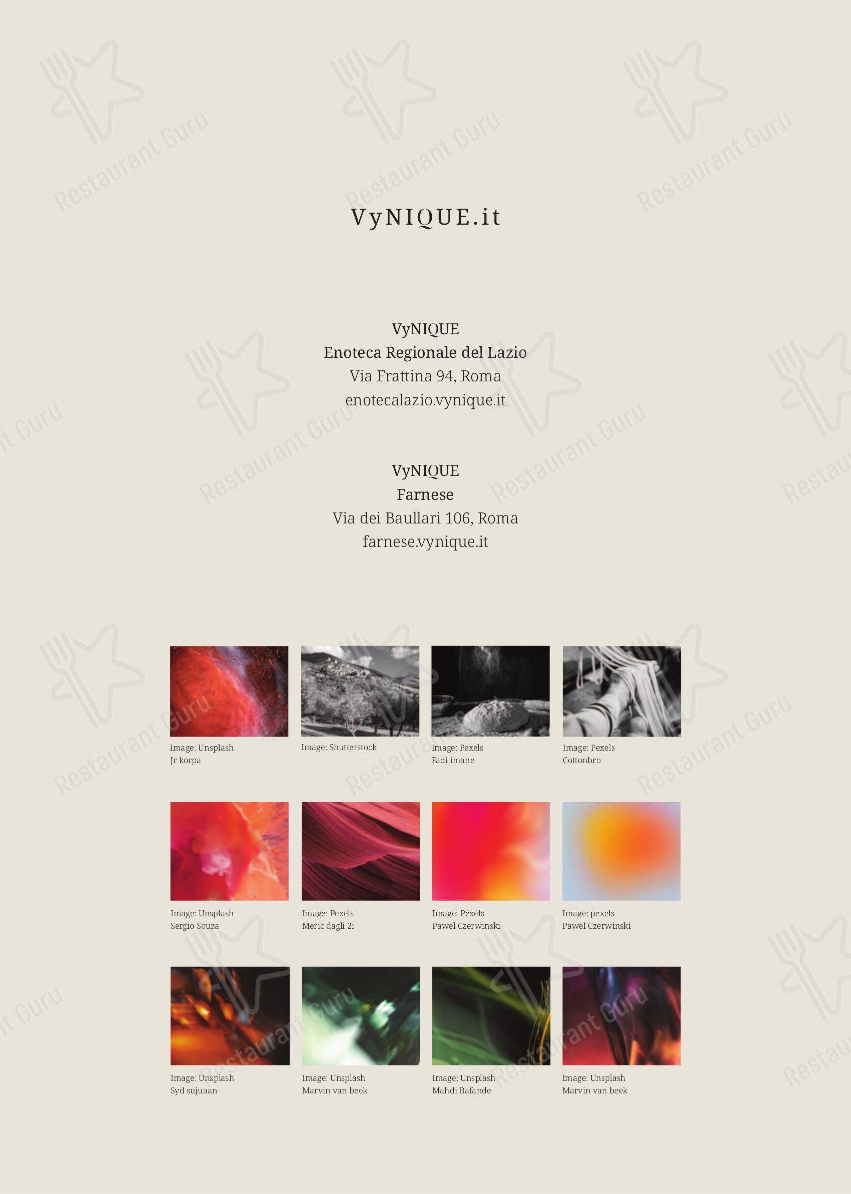 Menu per Vyta pub & bar