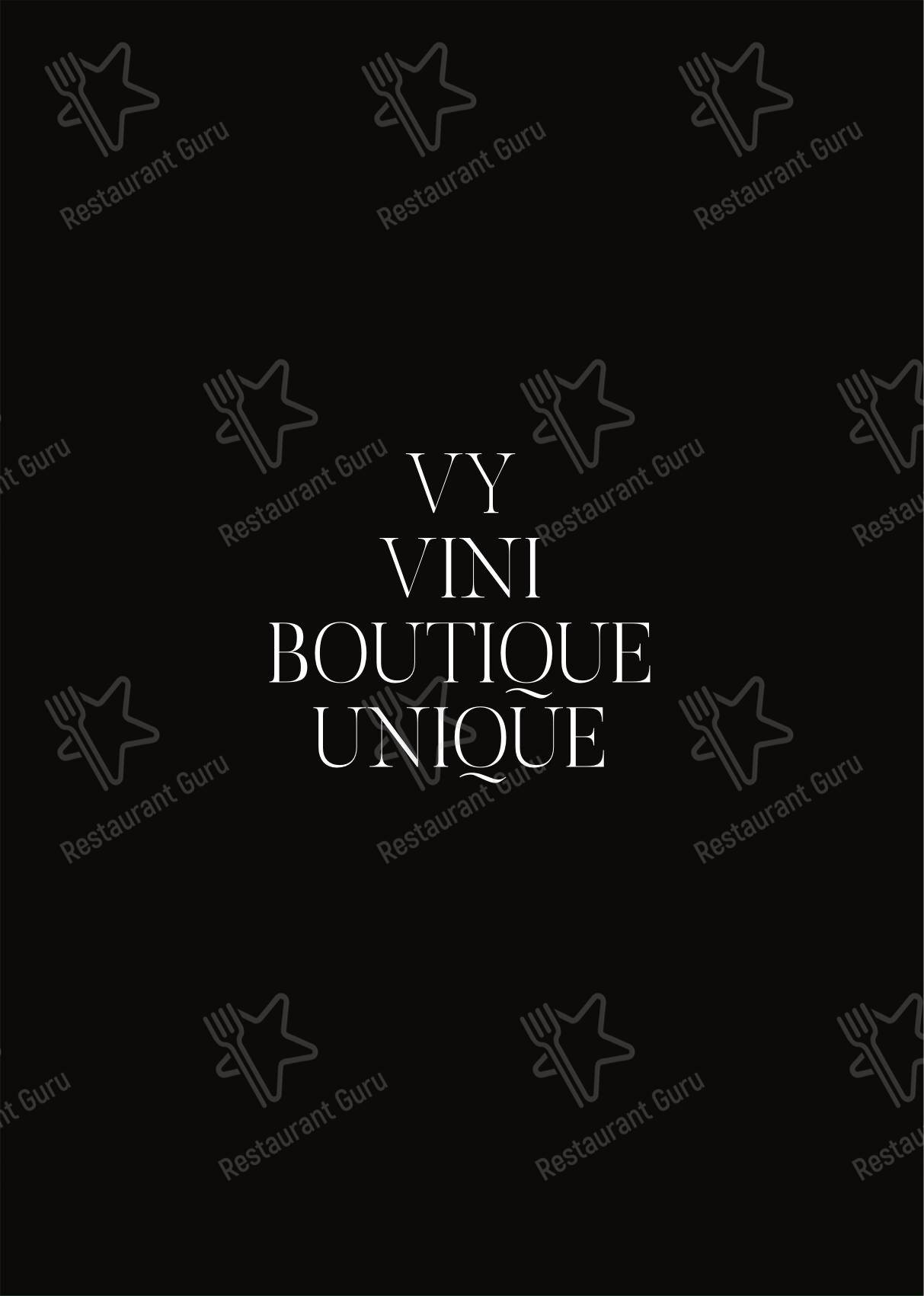 Menu di VyNIQUE Enoteca Regionale del Lazio - Основное меню