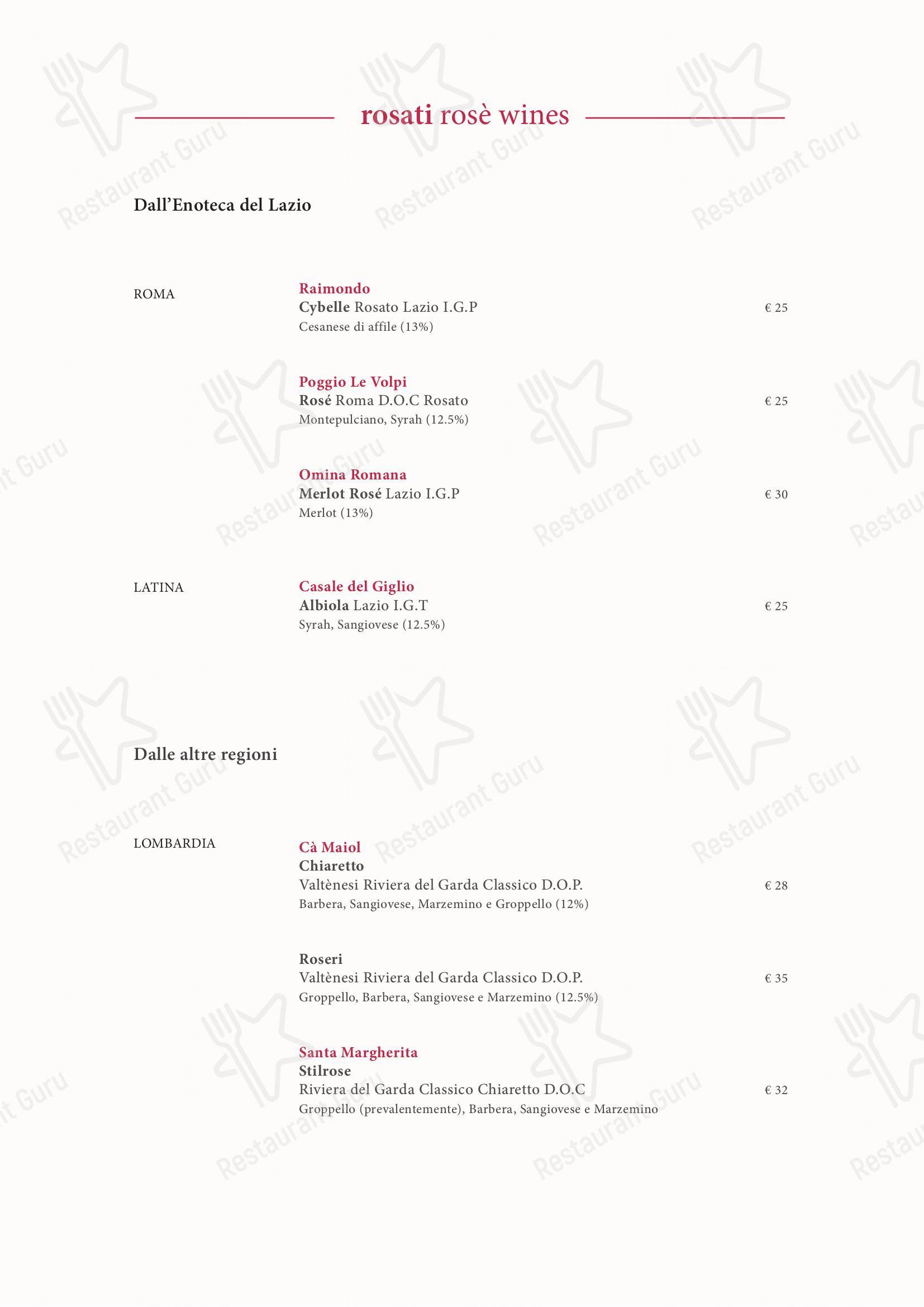 菜单 per Vyta in Roma