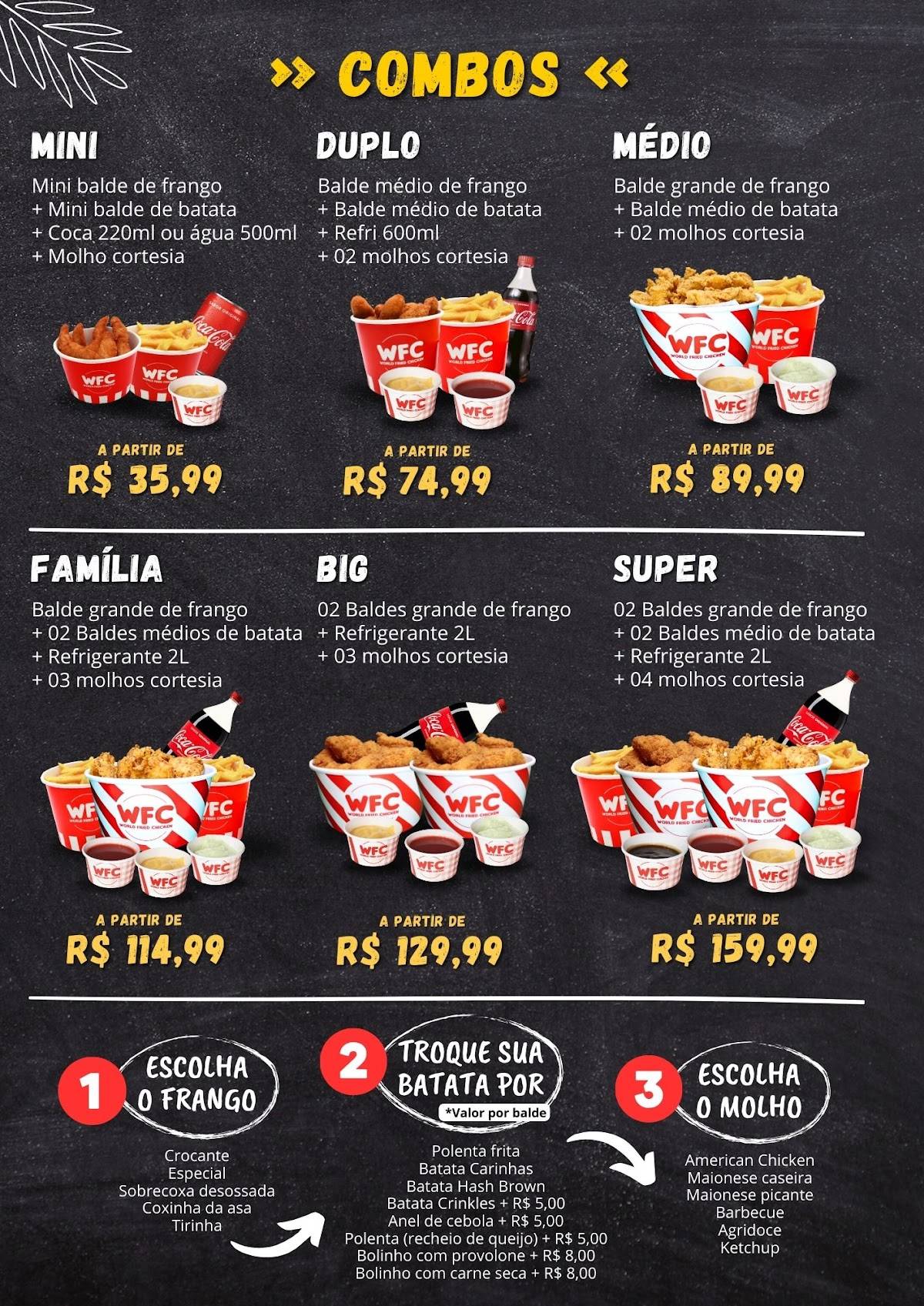 WFC Frango Frito - Esteio/Sapucaia cardápio