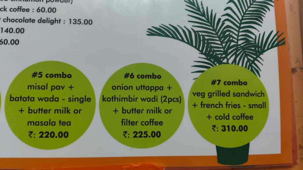 Wadeshwar Bhuvan menu