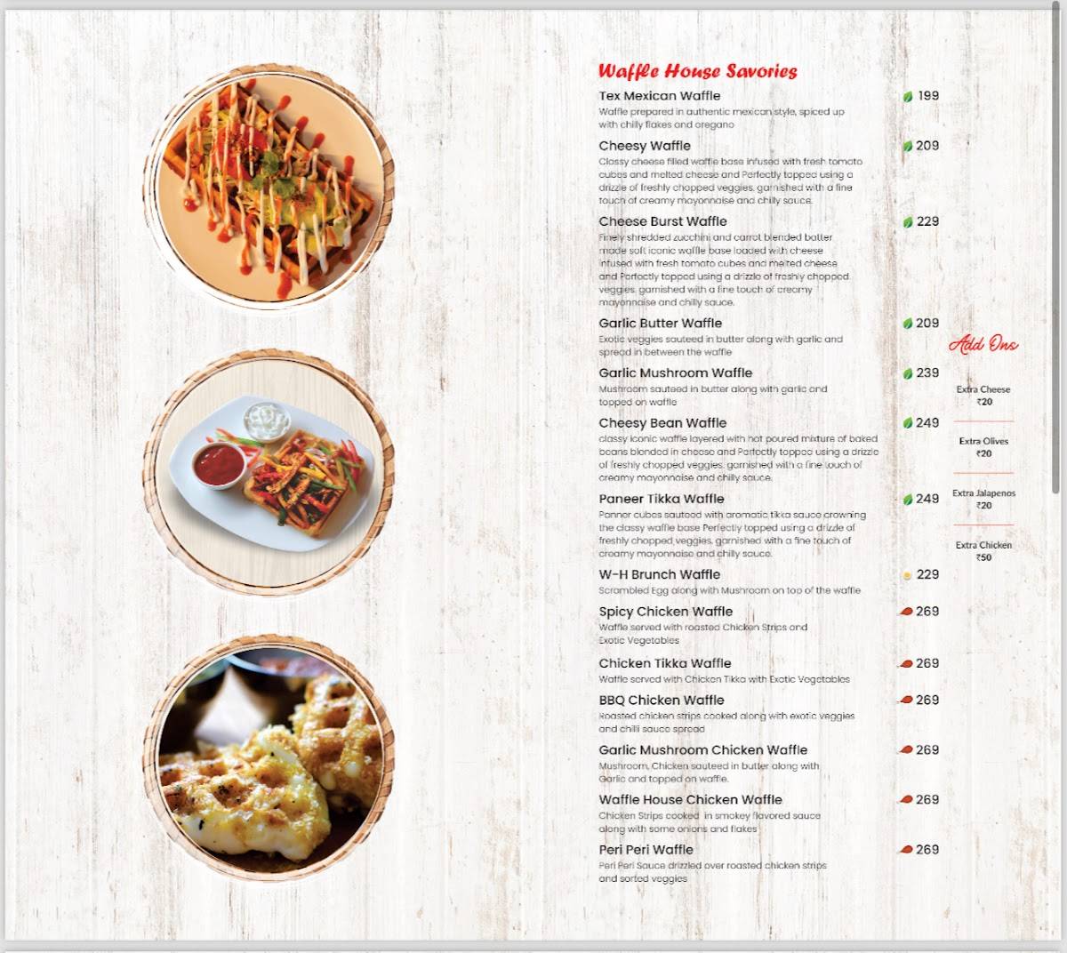 Waffle House menu