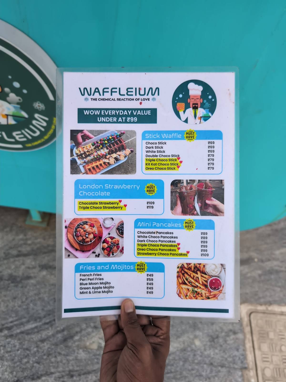 WAFFLEIUM menu