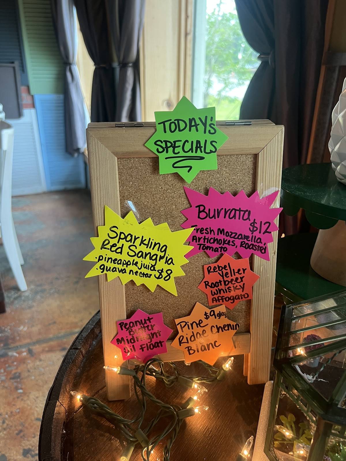 Menu at Wallace's at the Greenhouse restaurant, Homosassa