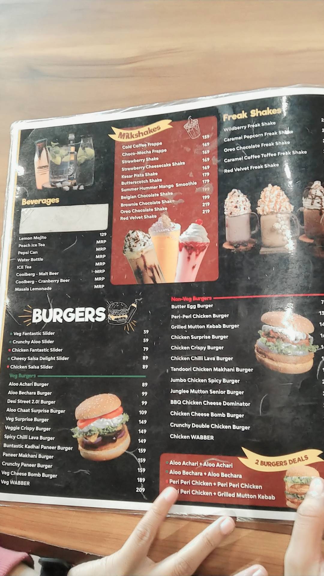 Wat a Burger menu