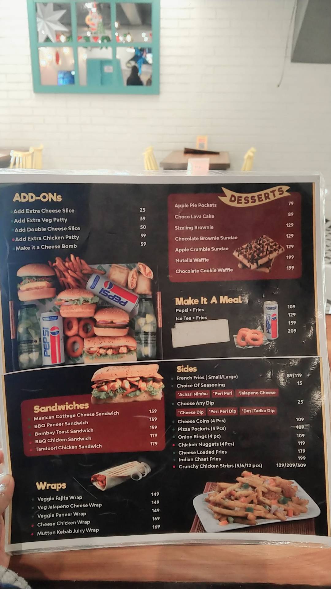 Wat a Burger menu
