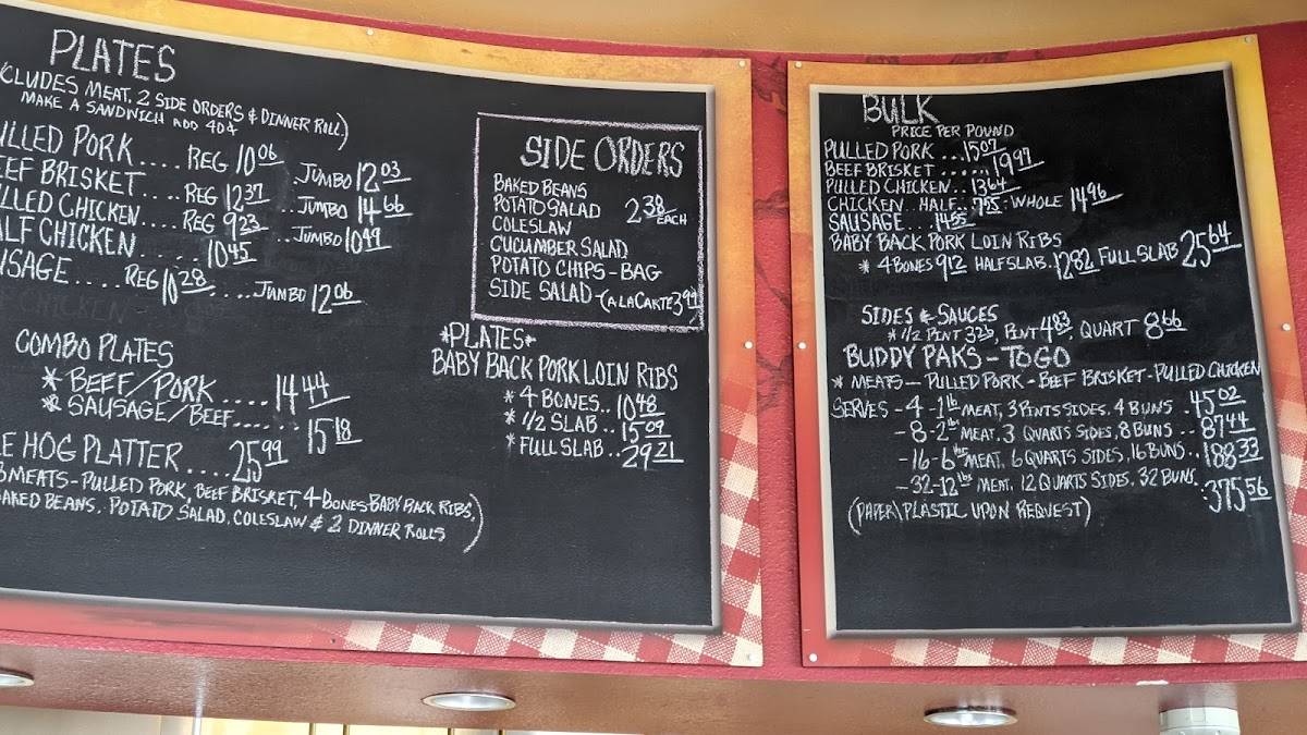 Menu at Whole Hog Café BBQ, Albuquerque, 9880 Montgomery Blvd NE 1