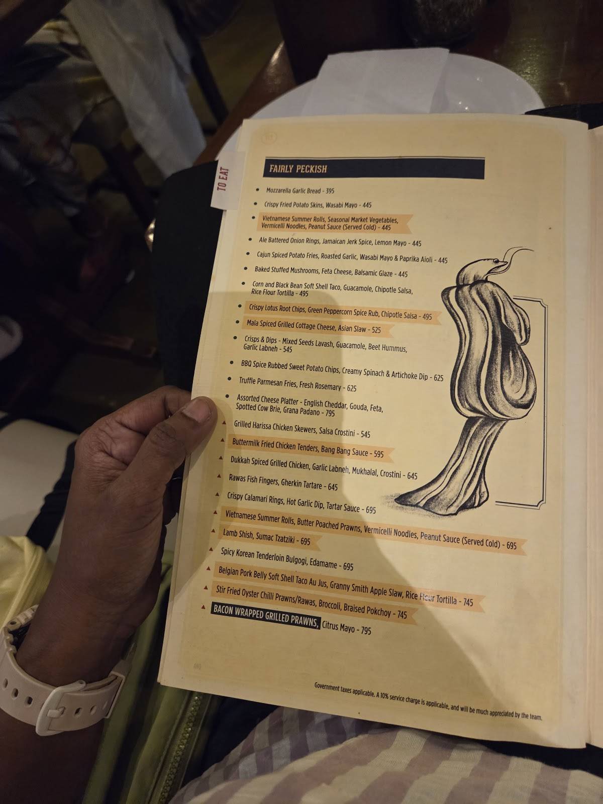 Woodside Inn - Andheri menu
