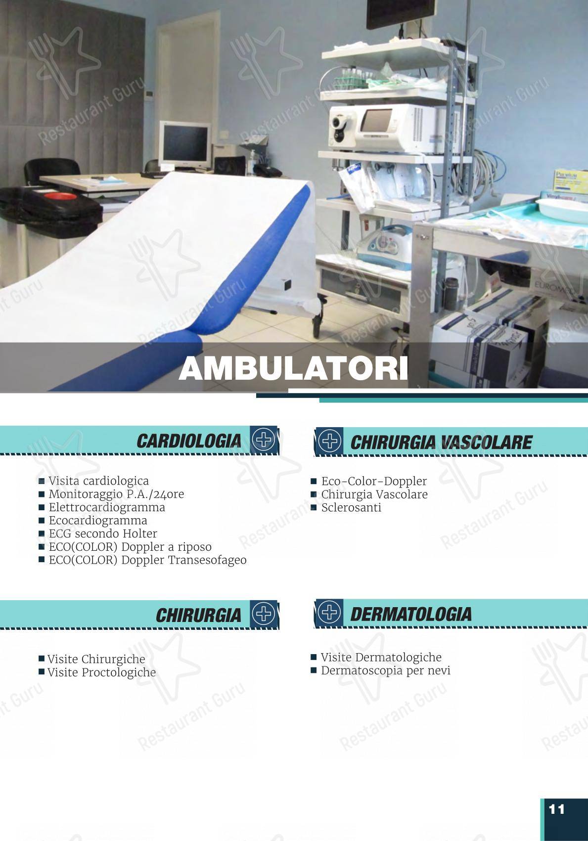 Menu per XRay One Bar pub & bar
