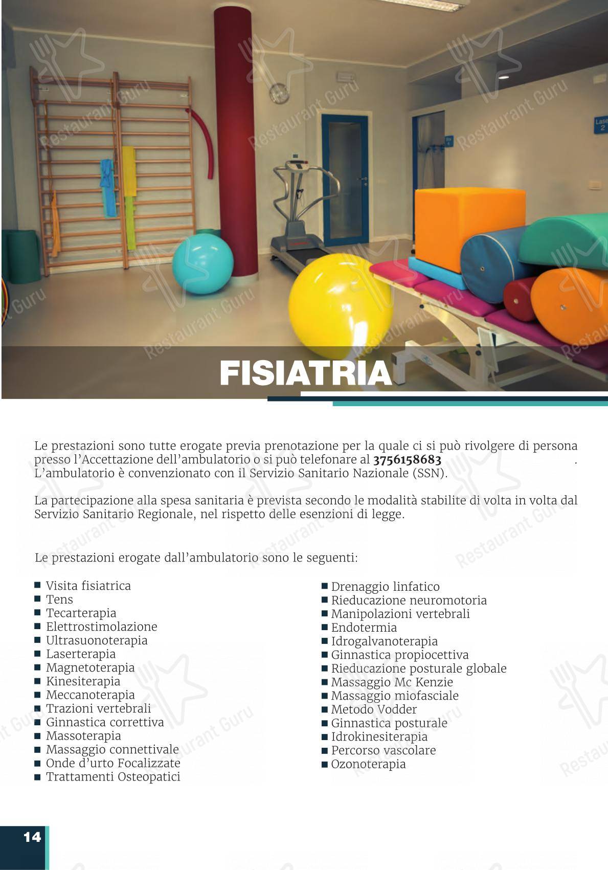 Menu per XRay One Bar pub & bar