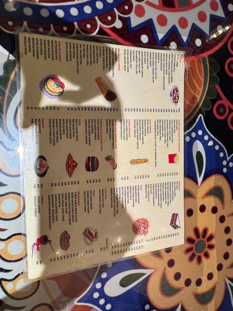 YOLO(You Only Live Once) menu