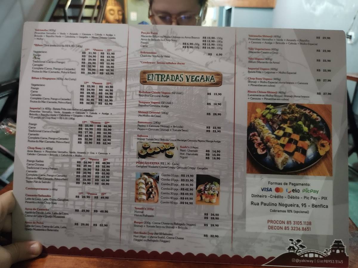 Yaki Way cardápio