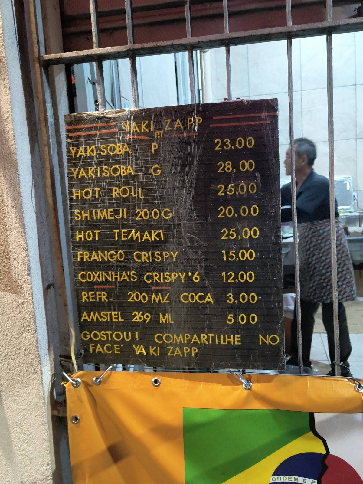 Yaki-Zapp cardápio
