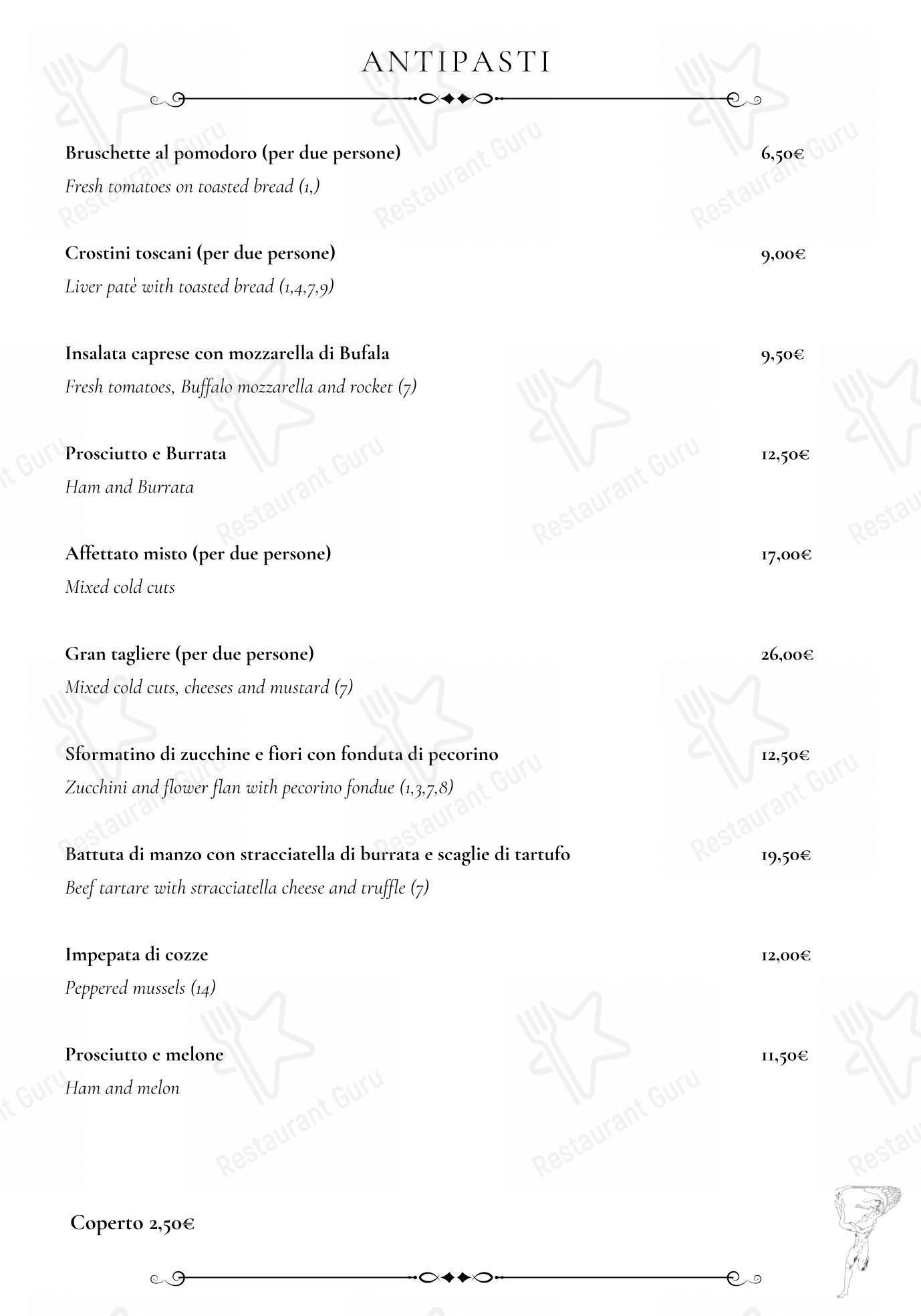 Menu di Ristorante Pizzeria Yellow Bar Firenze - Menu