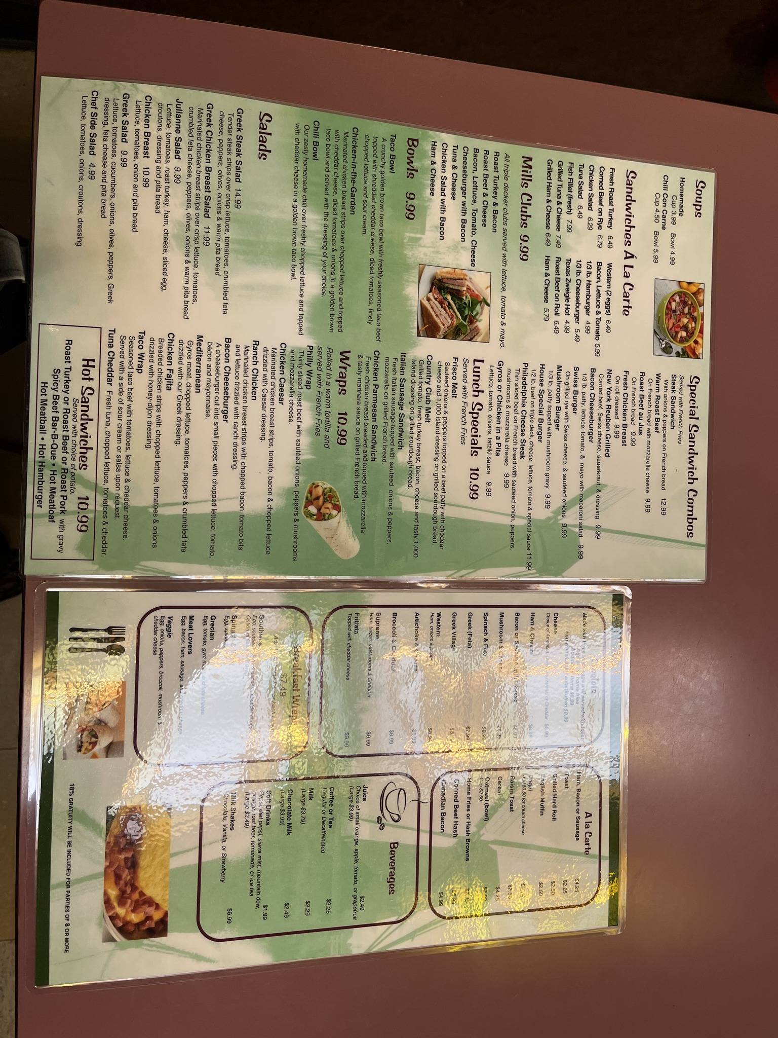Menu at Yellow Mills Diner restaurant, Palmyra, NY31