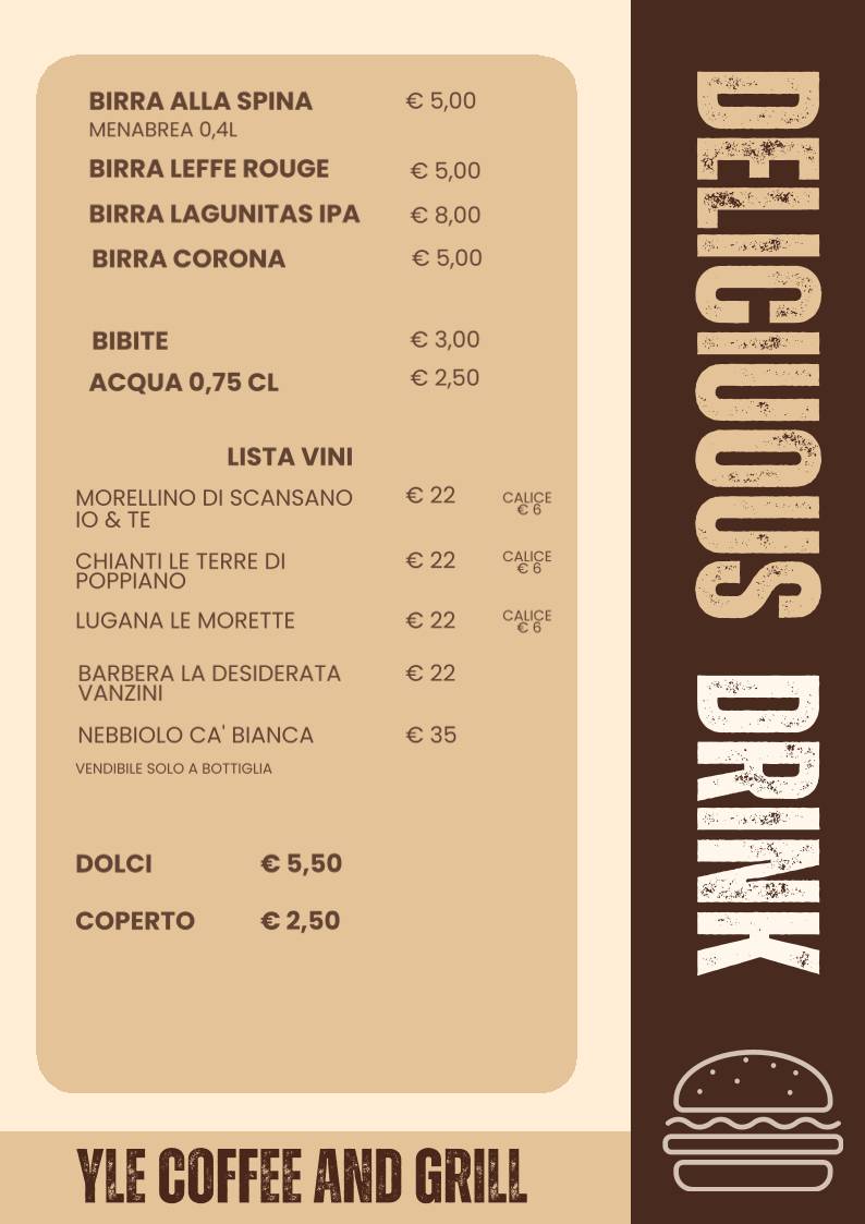 Menu di Yle Coffee & Grill 