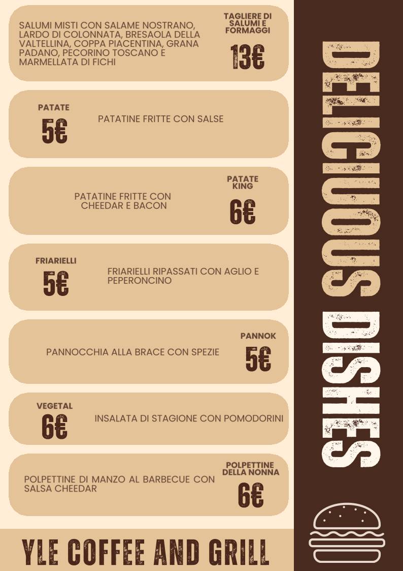 Menu di Yle Coffee & Grill 