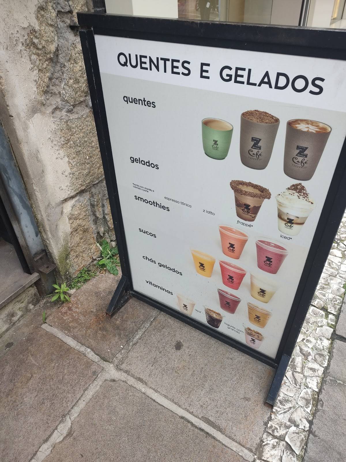 Z Café Padre Chagas cardápio