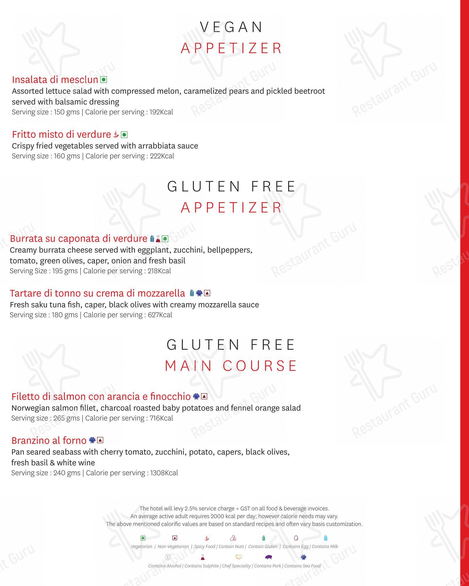 Menu for Zanotta - The Leela Ambience Gurugram in Gurugram