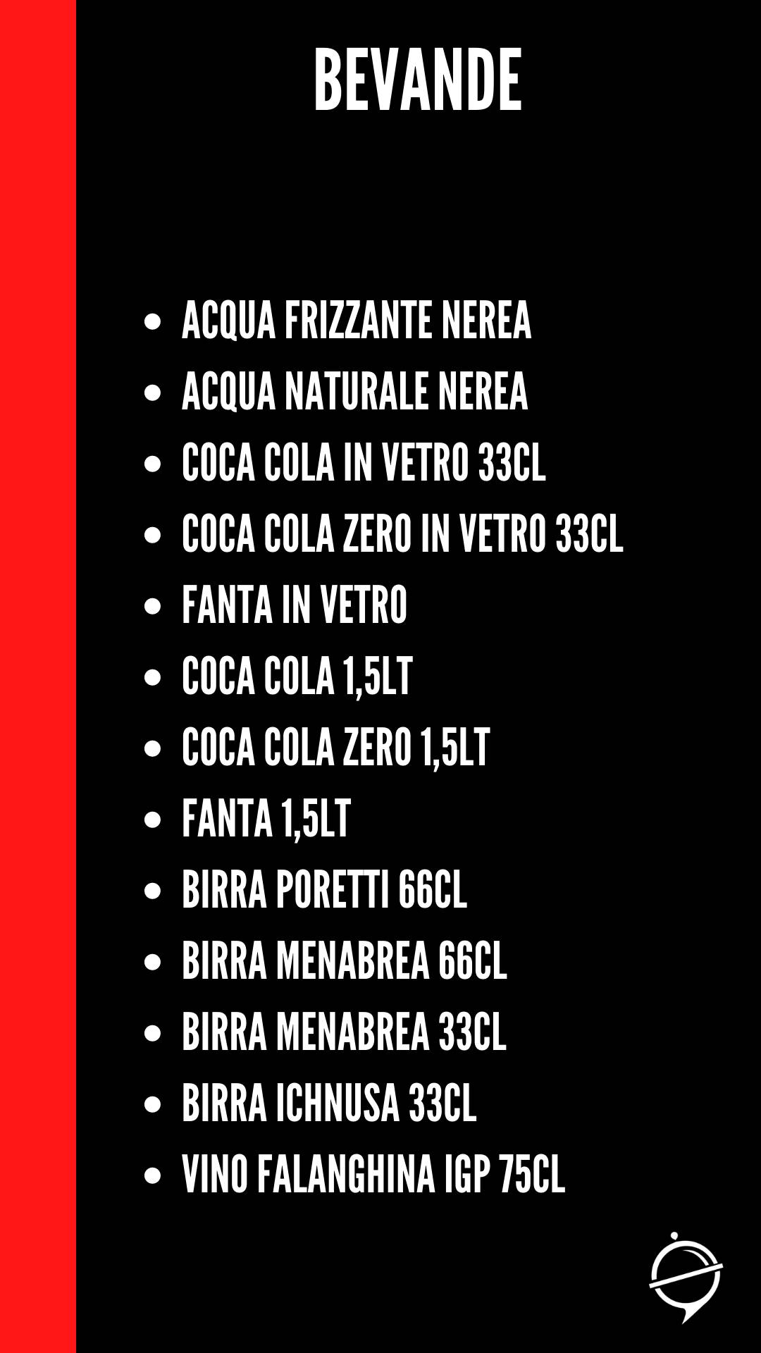 Menu di Zero Punto Zero 