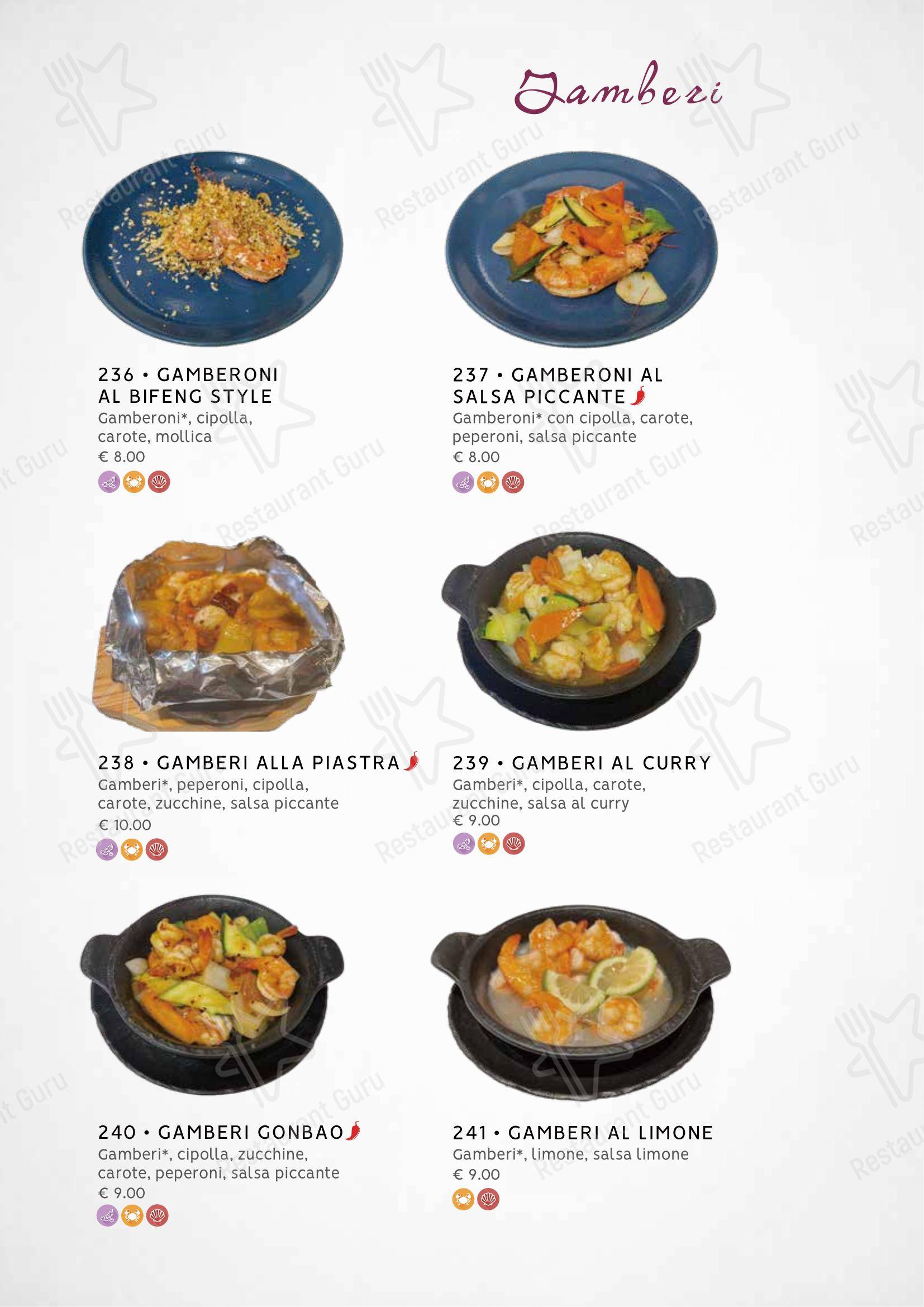 Zuru sushi in Reggio Calabria - Menu bar