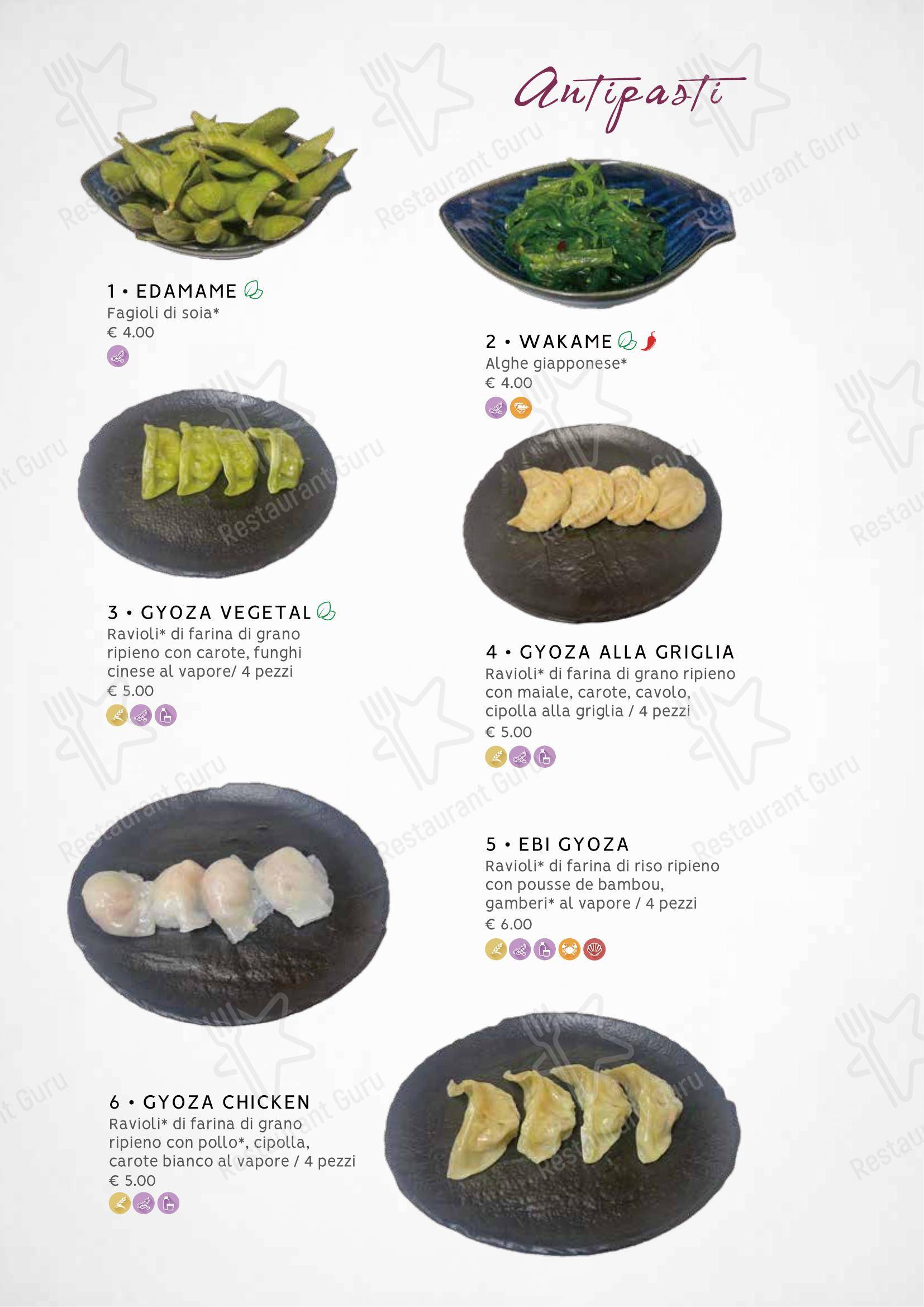 Menu bar per Zuru sushi in Reggio Calabria