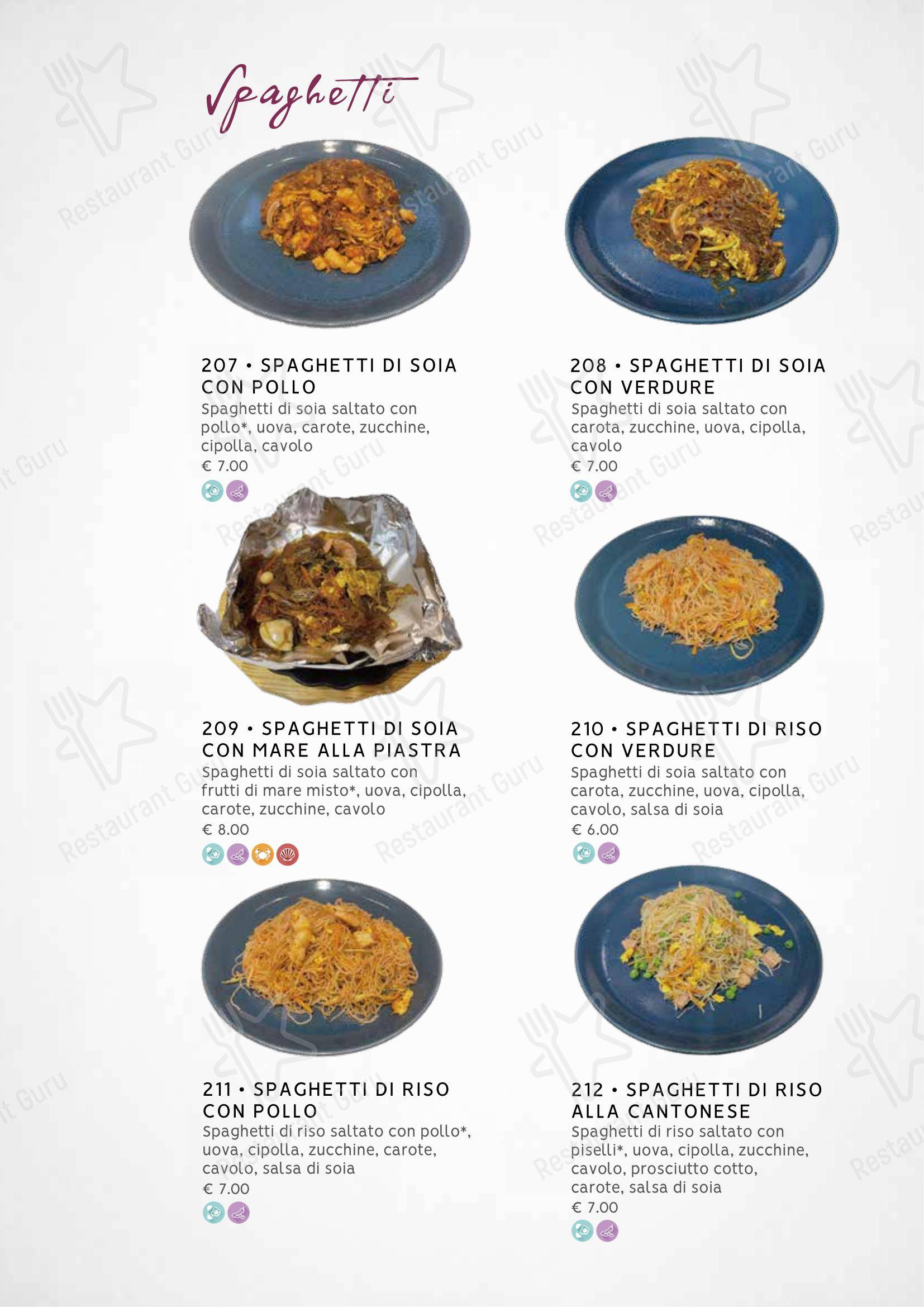 Menu di Zuru sushi - Menu bar