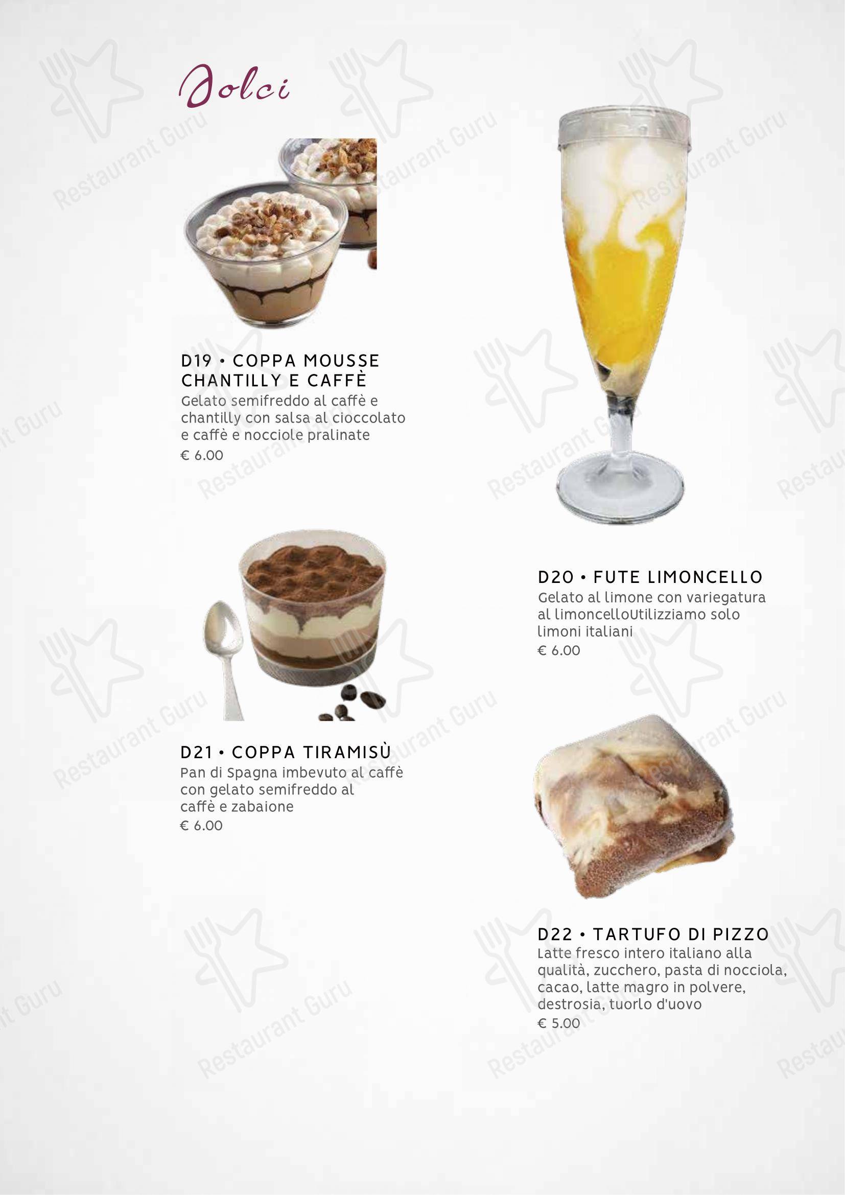 Menu bar per Zuru sushi ristorante