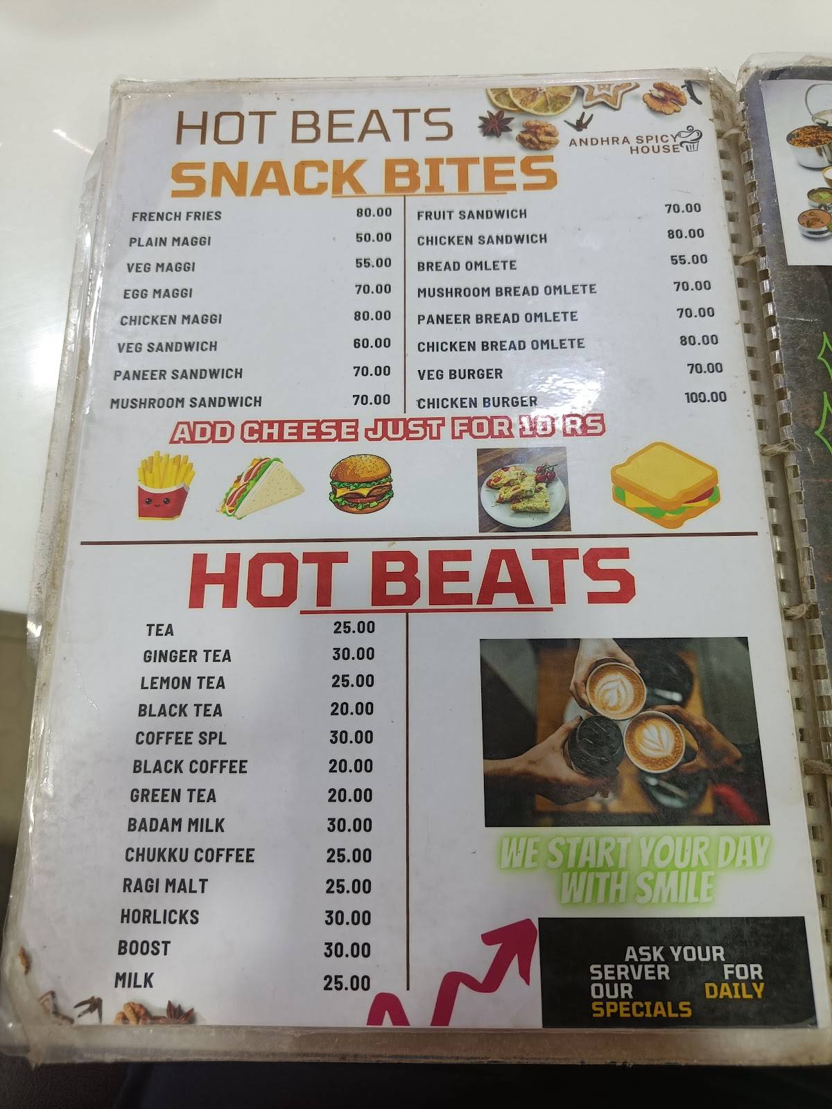Andhra spicy house menu