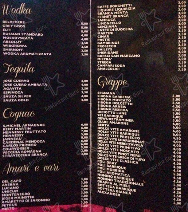 Menu di Pigneto caffè 