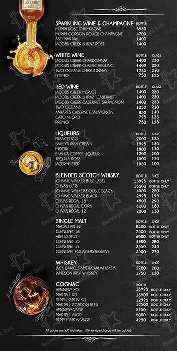 Menu at Rockstar KTV pub & bar, Taguig