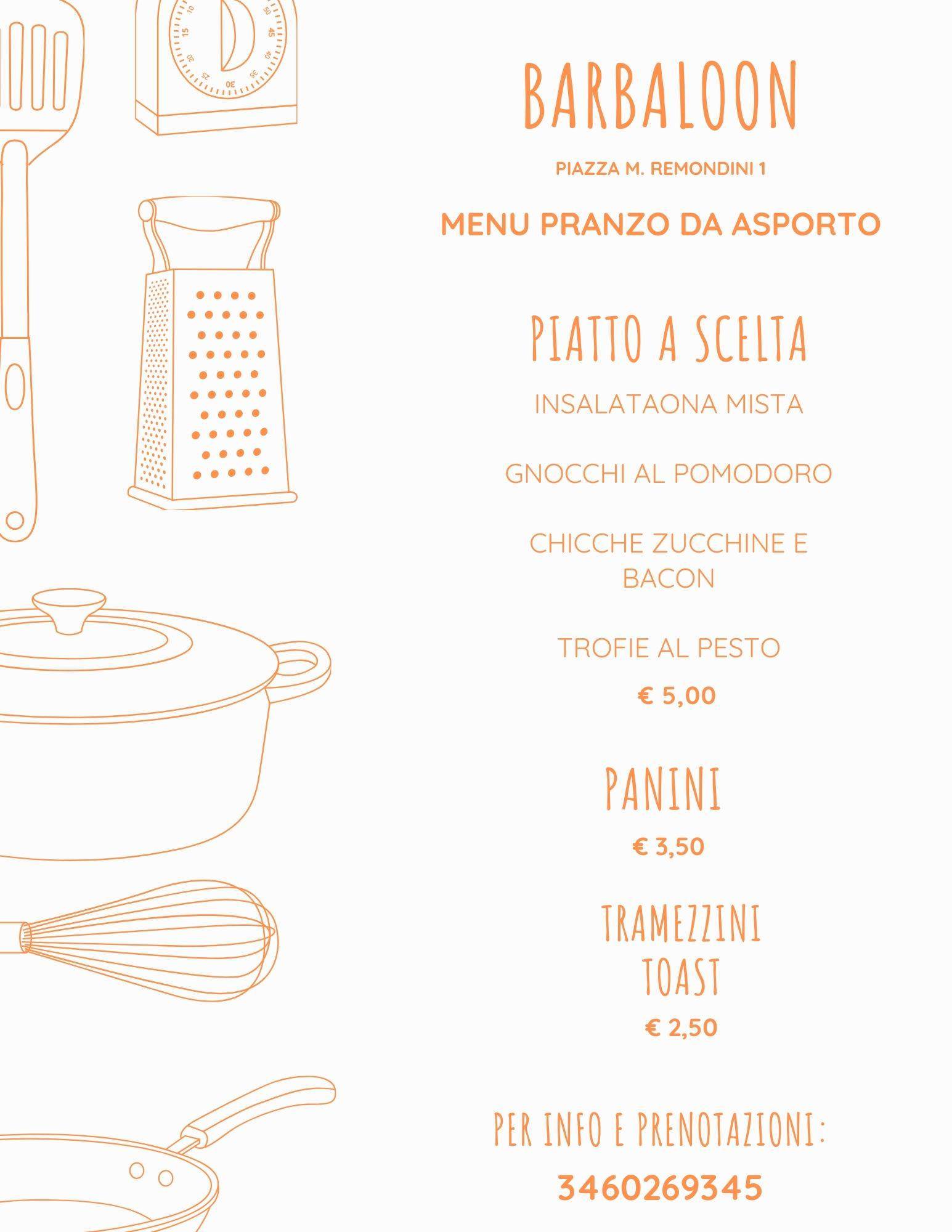 Menu di barbaloon 