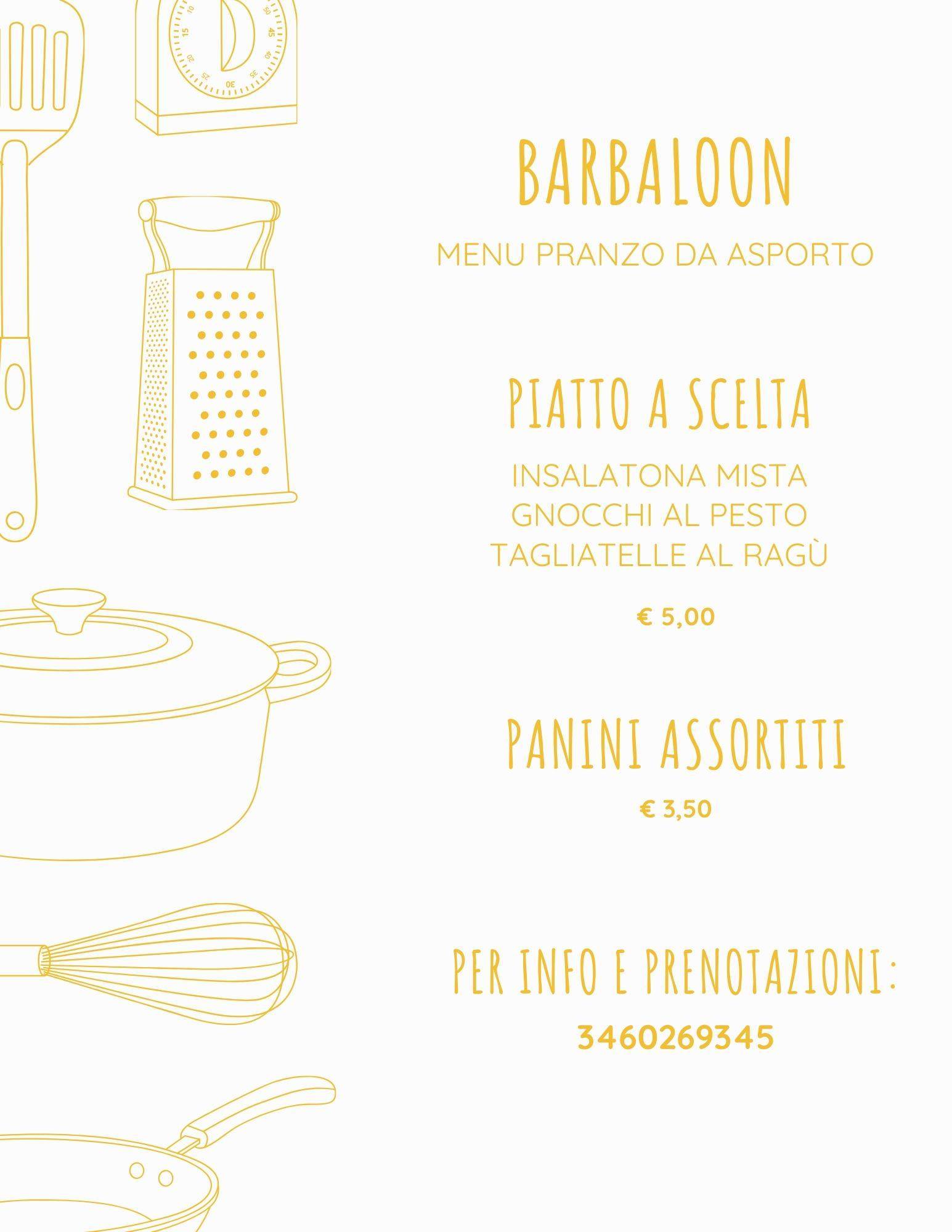 Menu di barbaloon 