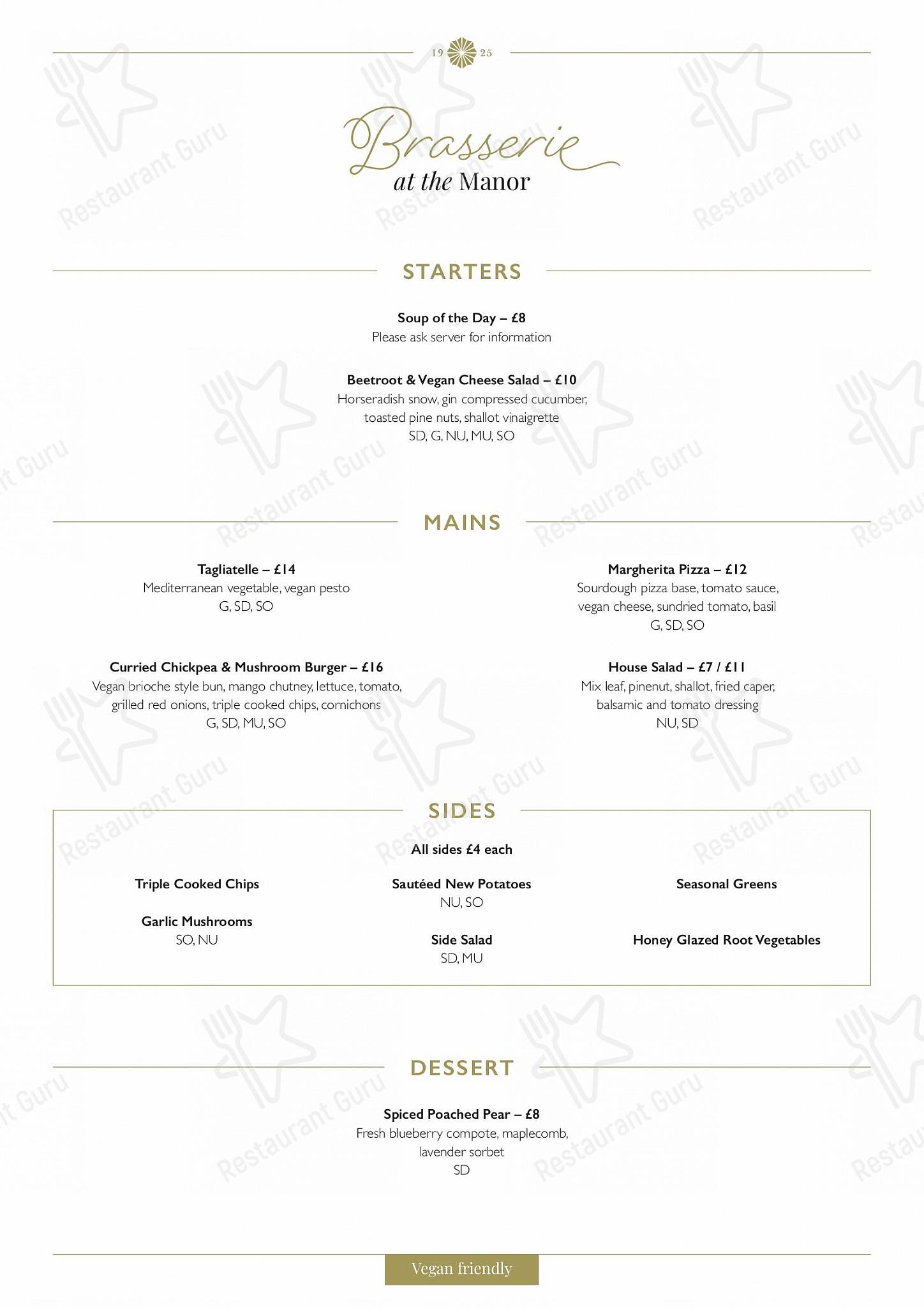 Menu at Eastwell Manor, Champneys Hotel & Spa restaurant, Ashford ...