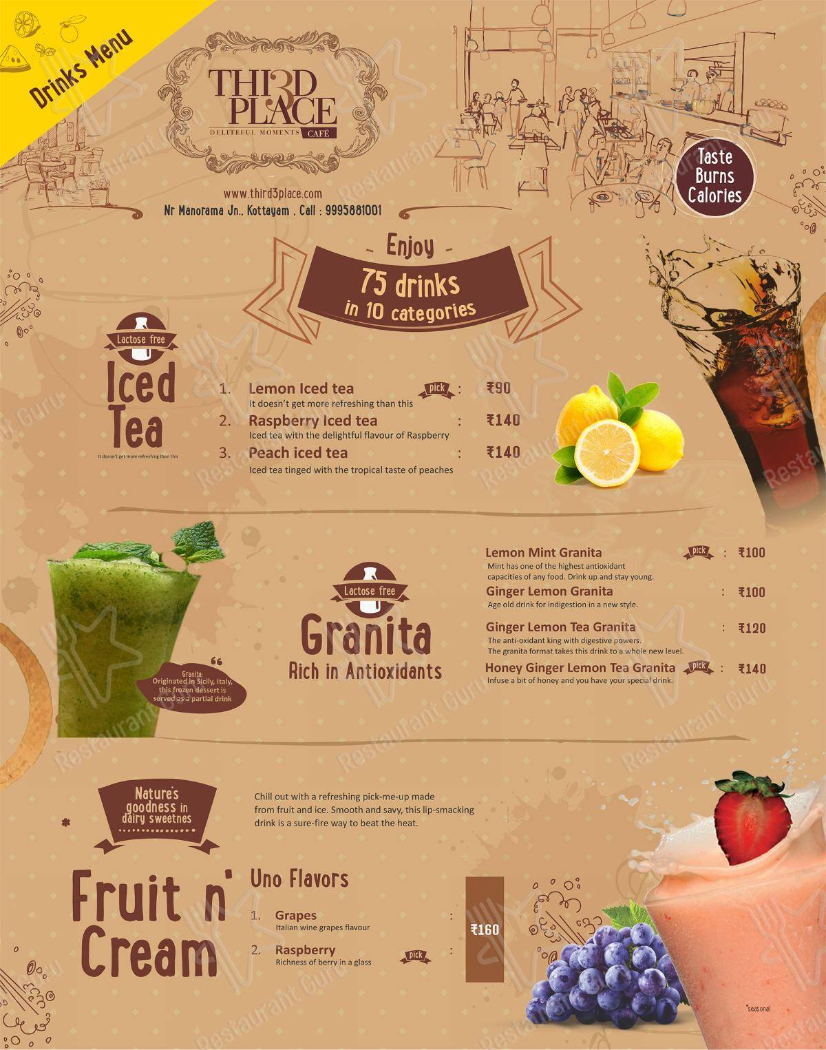 third place in Kottayam - Menu
