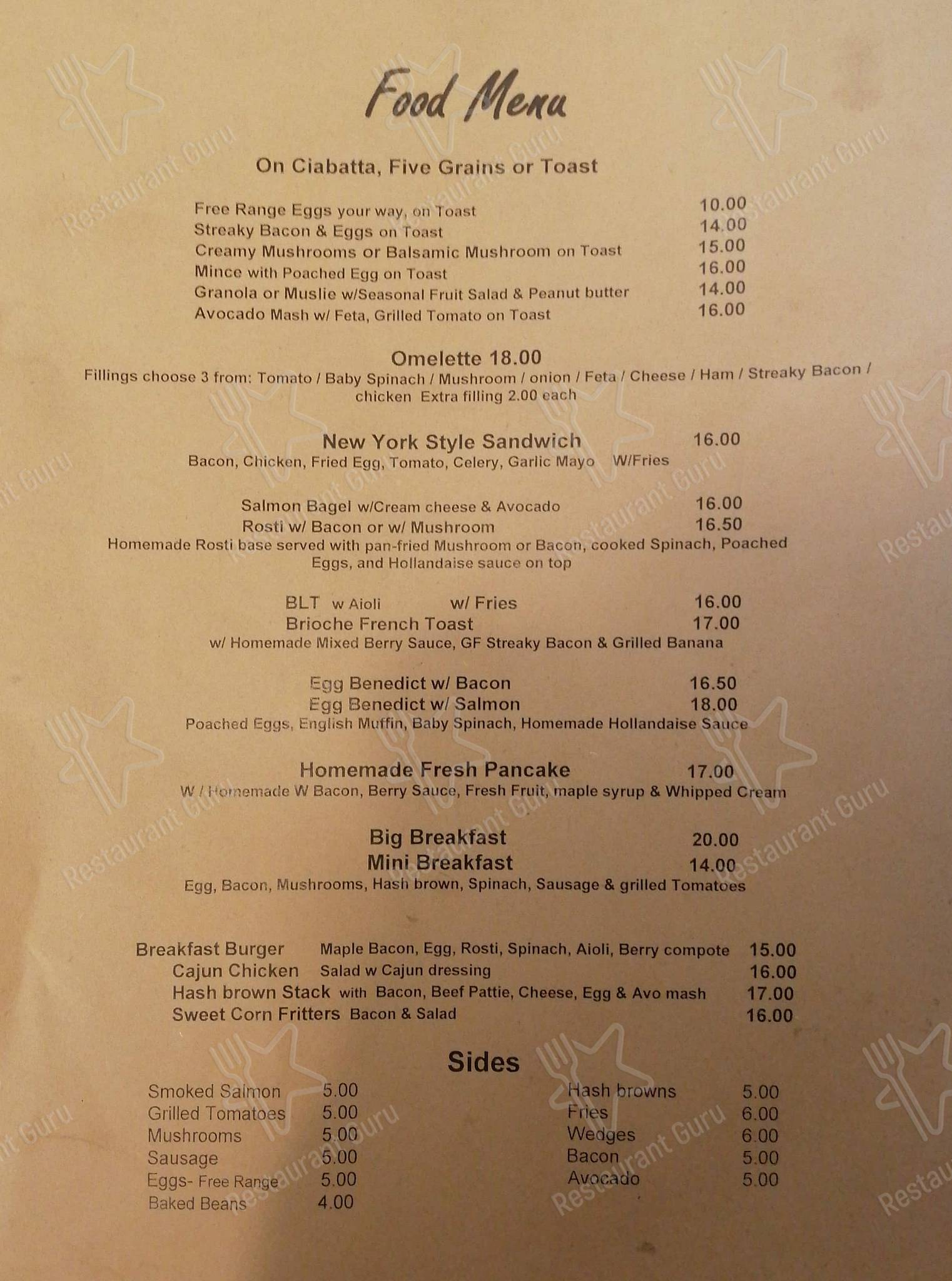 Menu at Coffee and Tea Lovers Epsom cafe, Auckland, 567 Manukau Rd