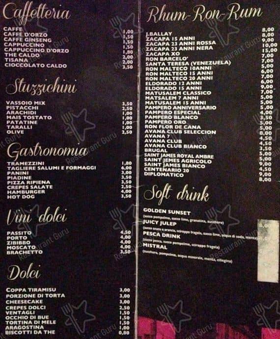 Menu di Pigneto caffè 