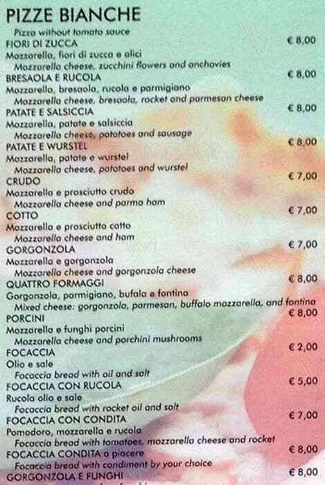 Menu di Bar Asti 