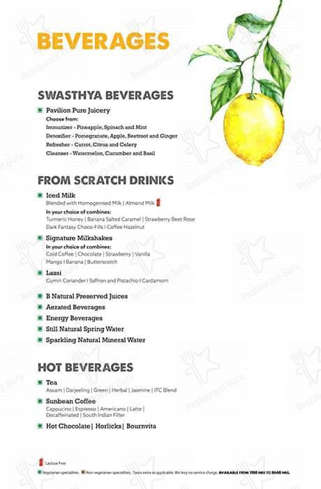 Mughal Pavilion menu