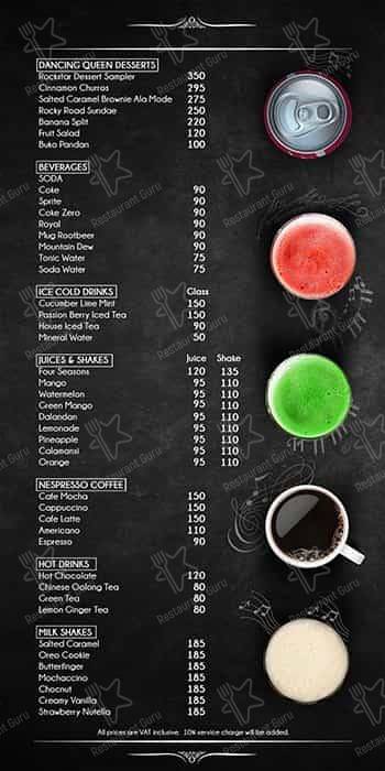 Menu at Rockstar KTV pub & bar, Taguig