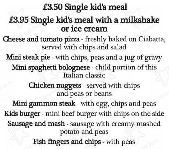 The Woodthorpe menu