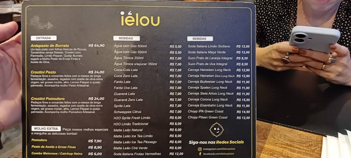 Iélou Pizza cardápio