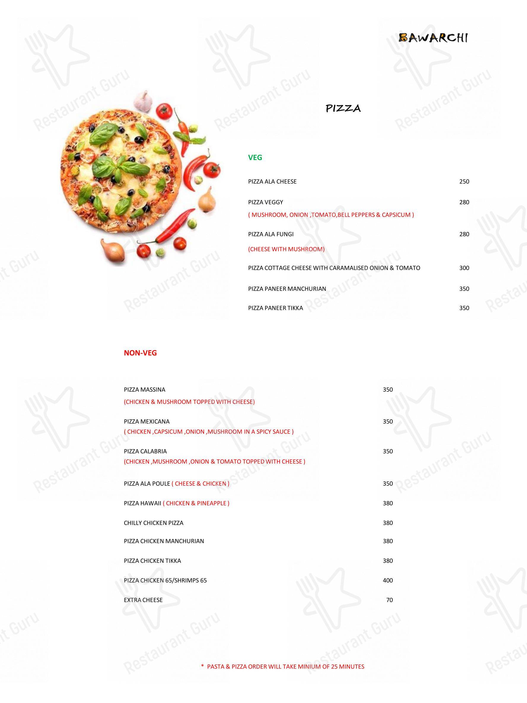 Bawarchi Restaurant Fine-Dine Restaurant - Menu